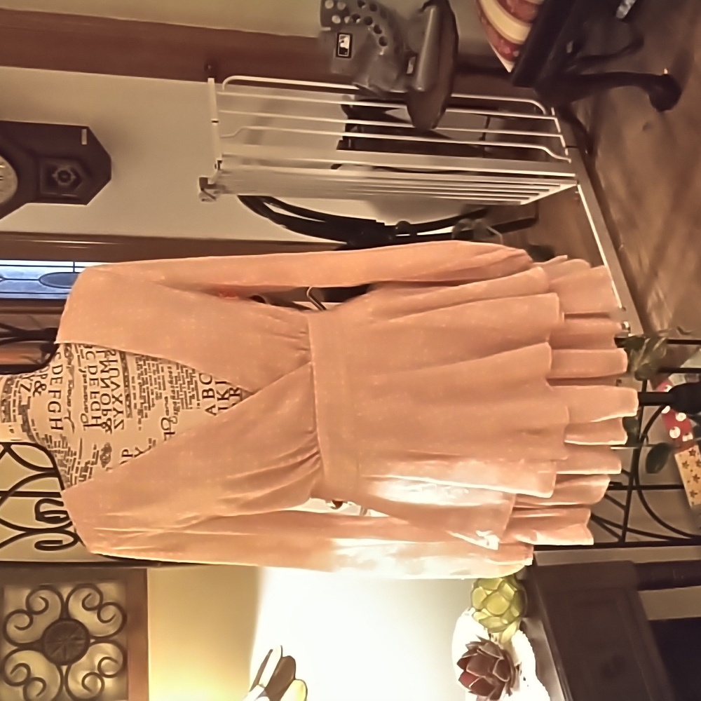 Women's pretty long sleeve pink polka dot embroidered romper by ILLA ILLA size L